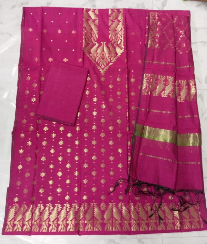 Half Silk Three Piece | হাফ সিল্ক থ্রি-পিস